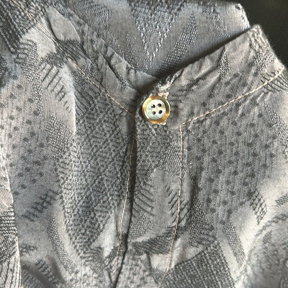 CP SHADES Diamond Embroidered Blouse Womens M button down Assymetric Lagenlook - Picture 11 of 13